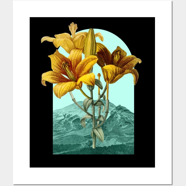 Floral Landscape Yellow Lilies Wall Art by FabiWes